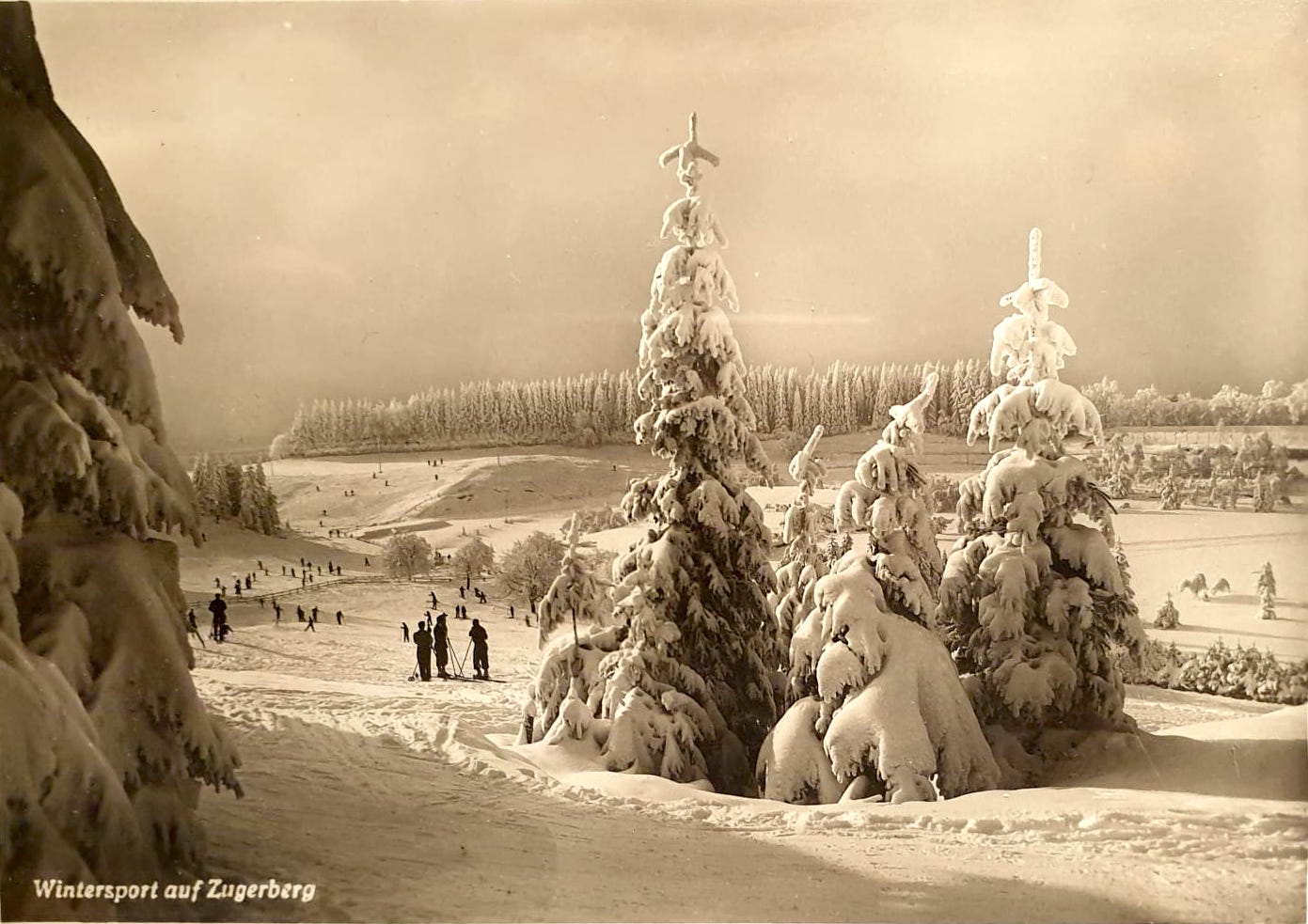 winterposrt postkarte zugerberg